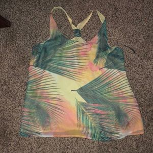 Palm trees racerback tank top